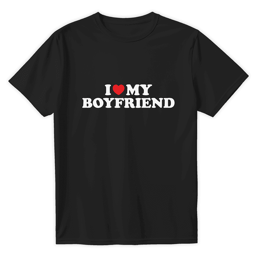Zestaw koszulek I Love My Girlfriend, I Love My Boyfriend CZARNY - Best Shirts