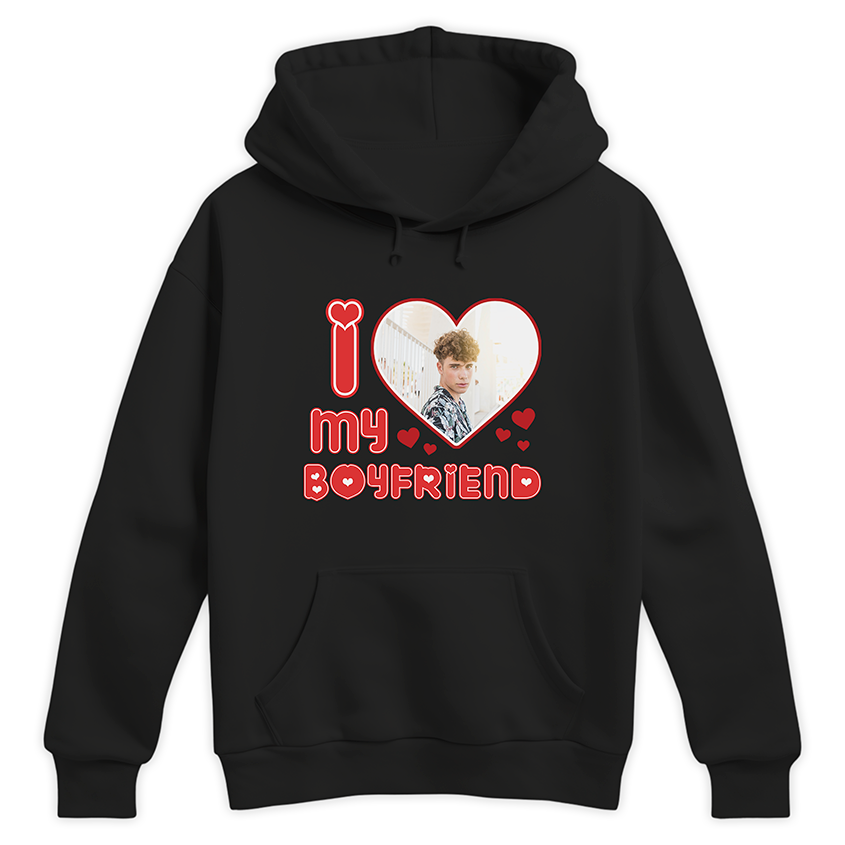 Bluza I LOVE MY BOYFRIEND z twoim zdjęciem