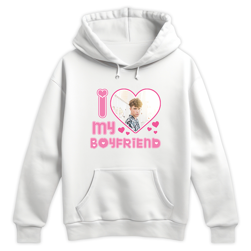 Bluza I LOVE MY BOYFRIEND z twoim zdjęciem