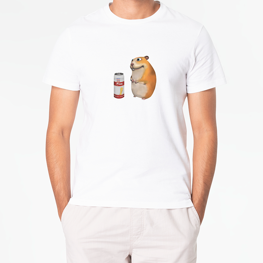 T-shirt CHOMIK Z PIWEM