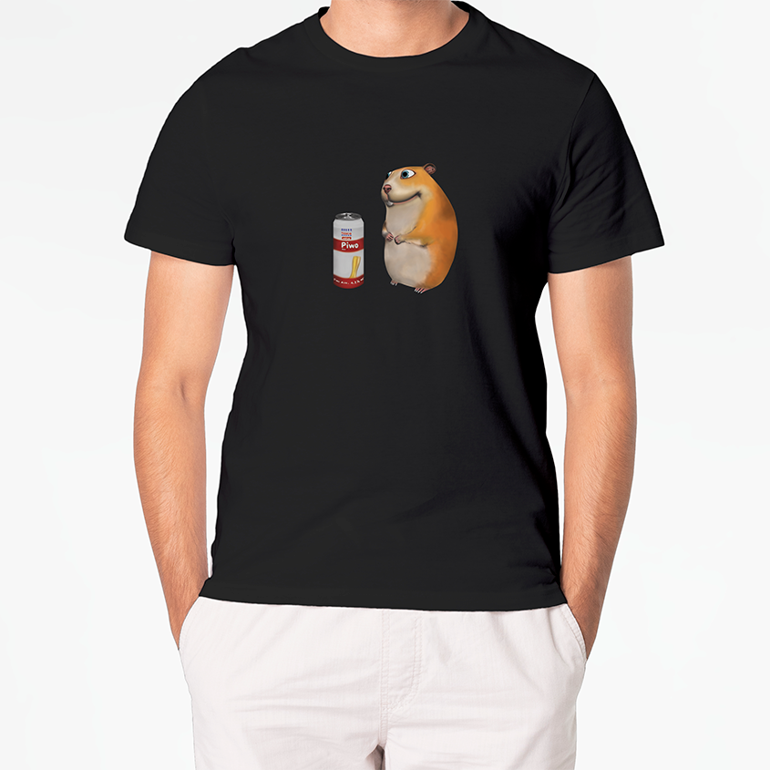 T-shirt CHOMIK Z PIWEM