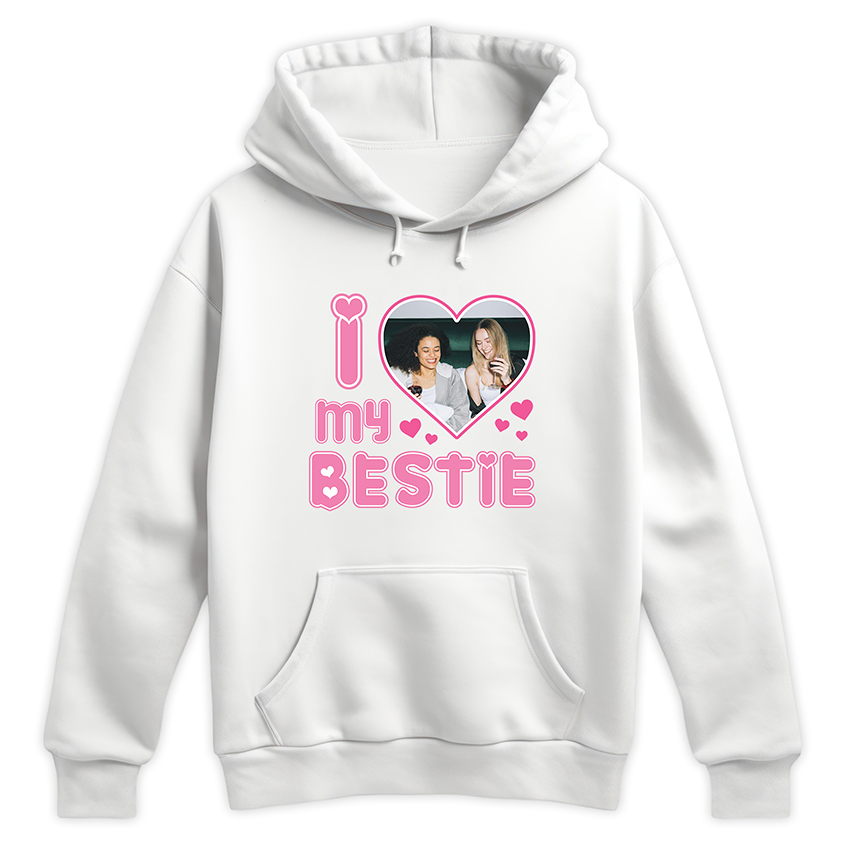 Bluza I LOVE MY BESTIE z twoim zdjęciem