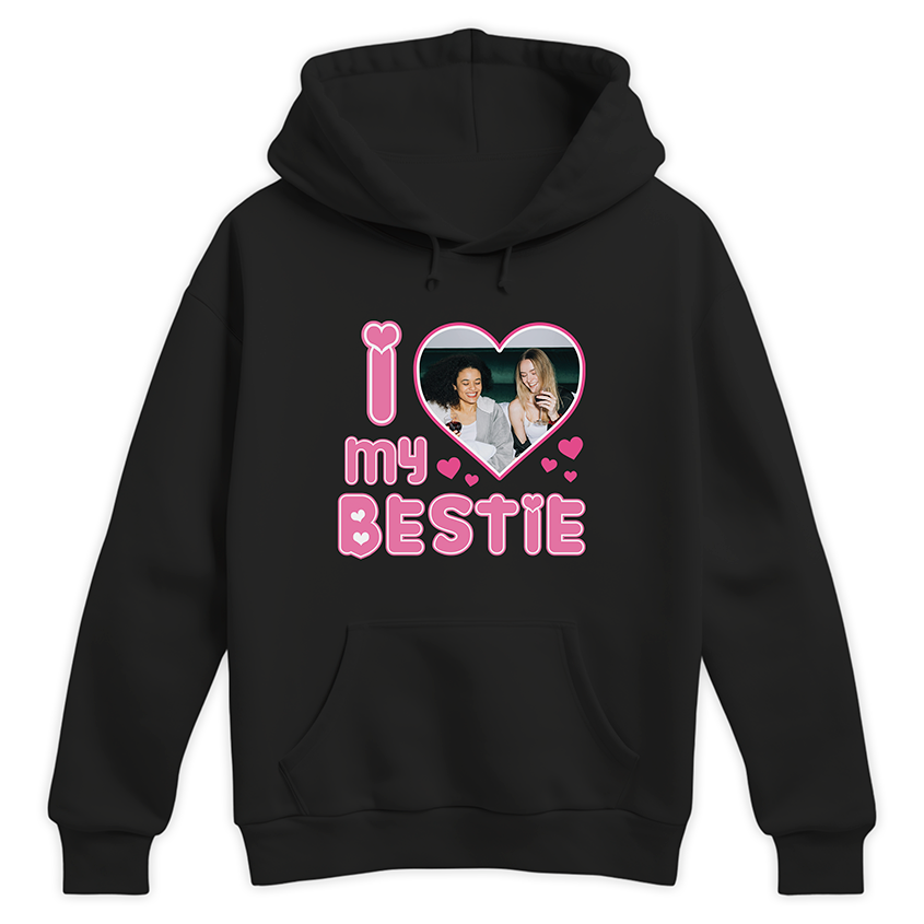 Bluza I LOVE MY BESTIE z twoim zdjęciem