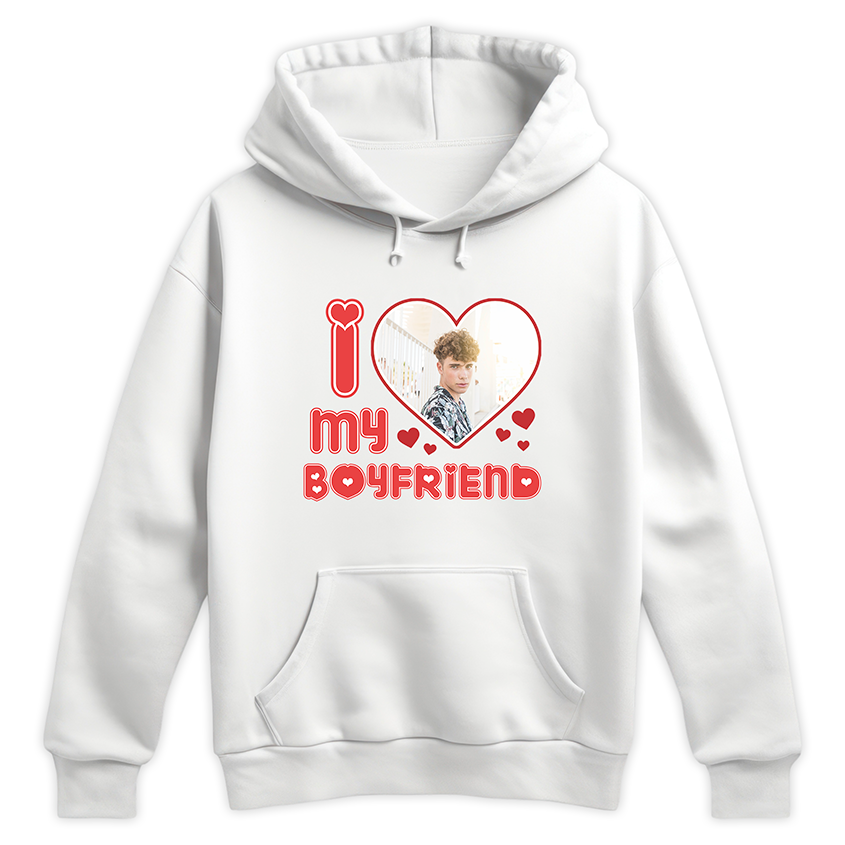 Bluza I LOVE MY BOYFRIEND z twoim zdjęciem