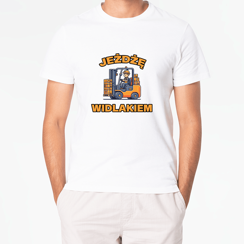 T-shirt JEŻDŻĘ WIDLAKIEM, OPERATOR WÓZKA