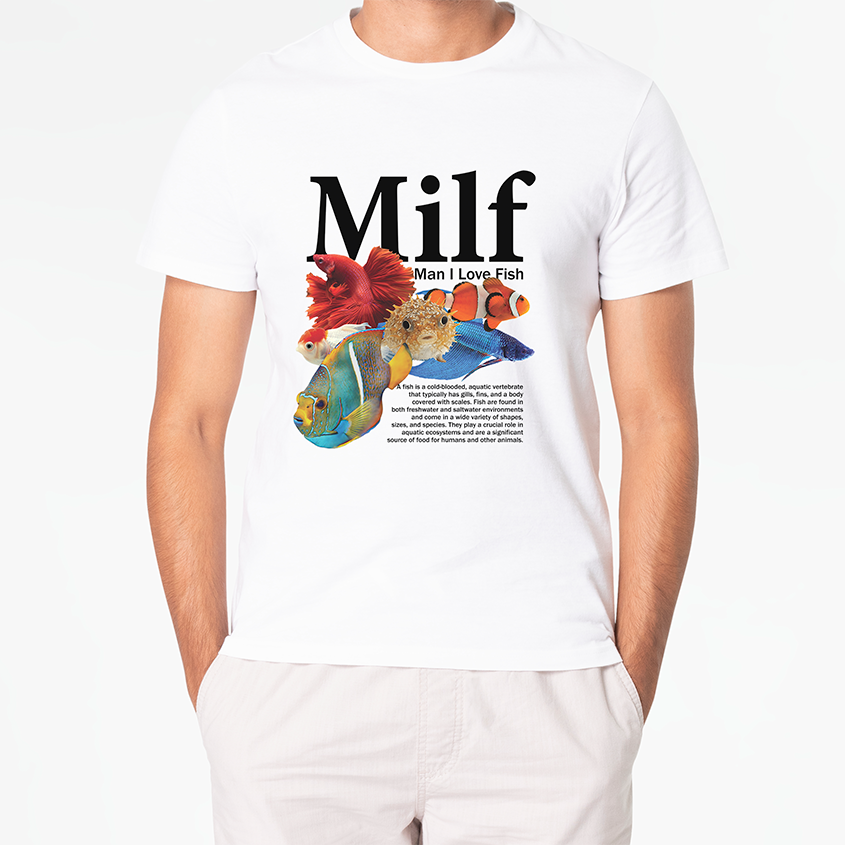 T-shirt MILF Man I Love Fish