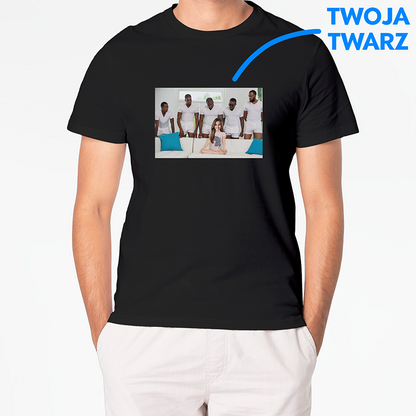 T-shirt ONE GIRL FIVE GUYS z twoją twarzą